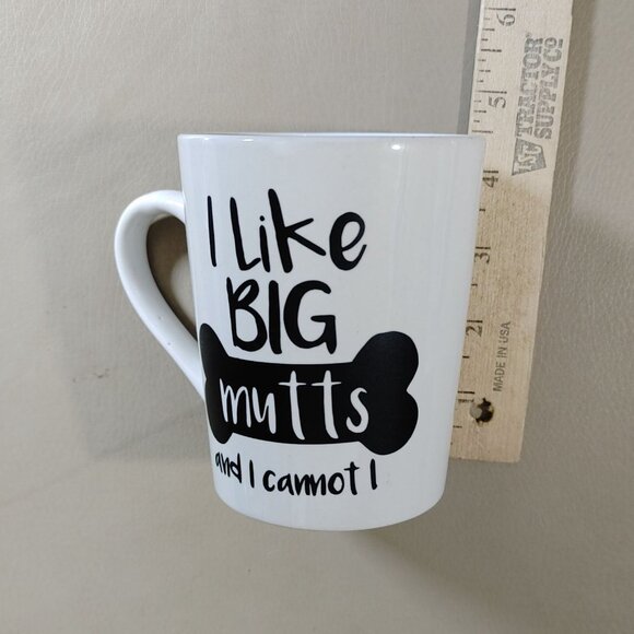 Dog Ceramic Coffee Mug Cup Easy Grip I Like Big Mutts I Cannot Lie Royal Norfolk - Picture 5 of 7